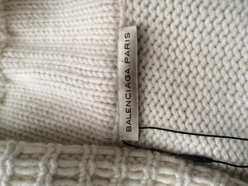 balenciaga cream knit