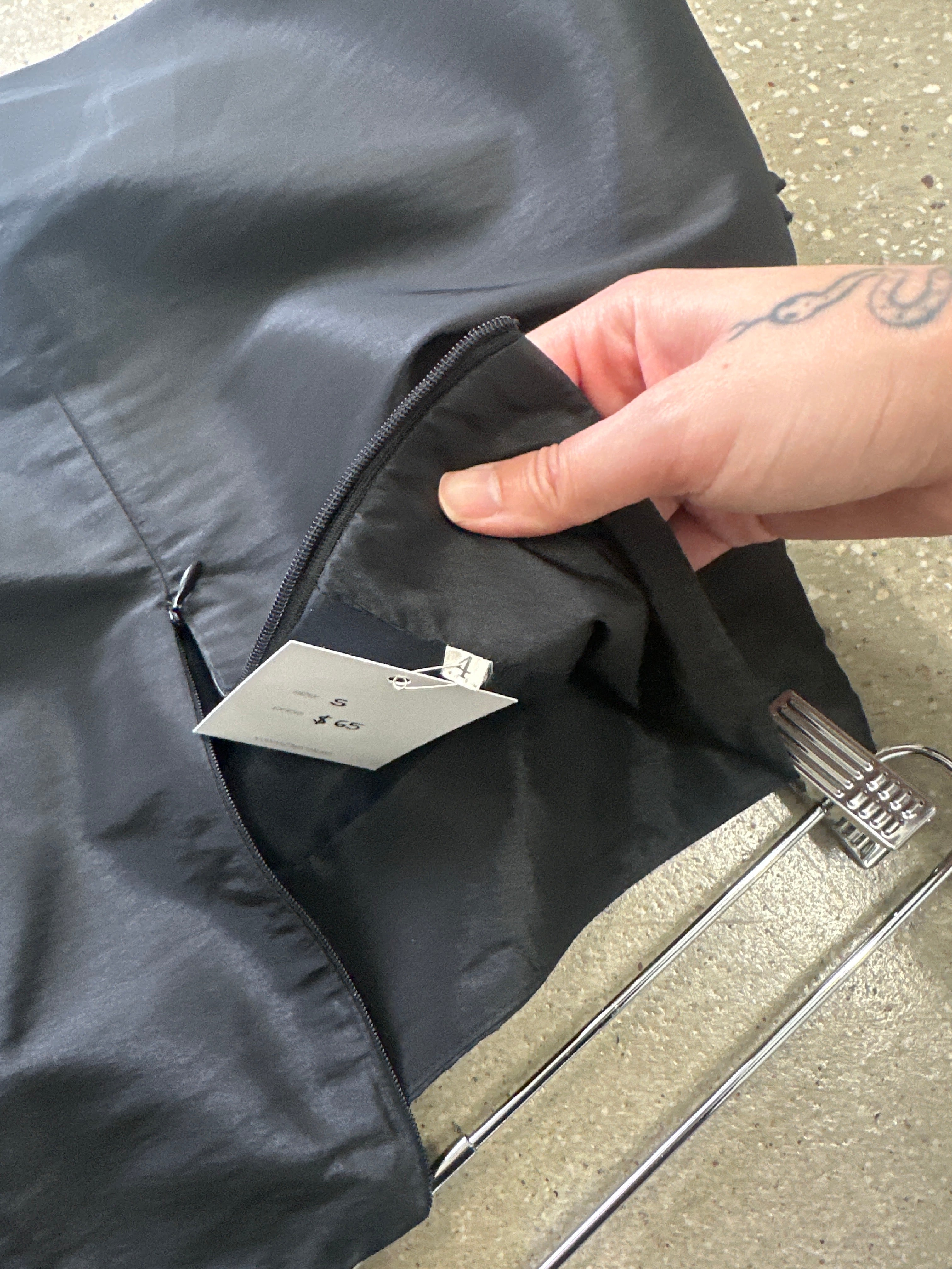 vintage taffeta knee length skirt