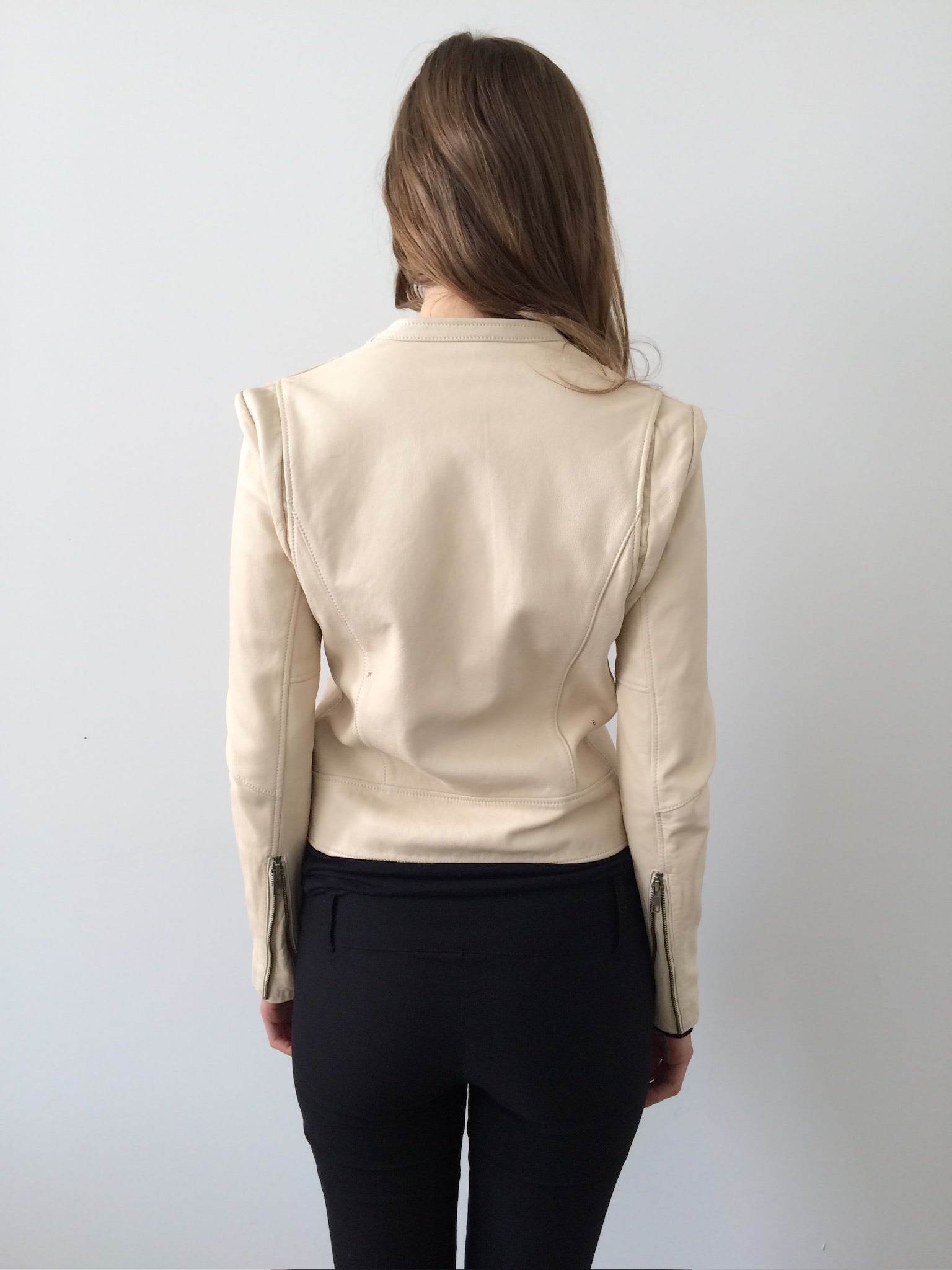le ciel bleu leather jacket