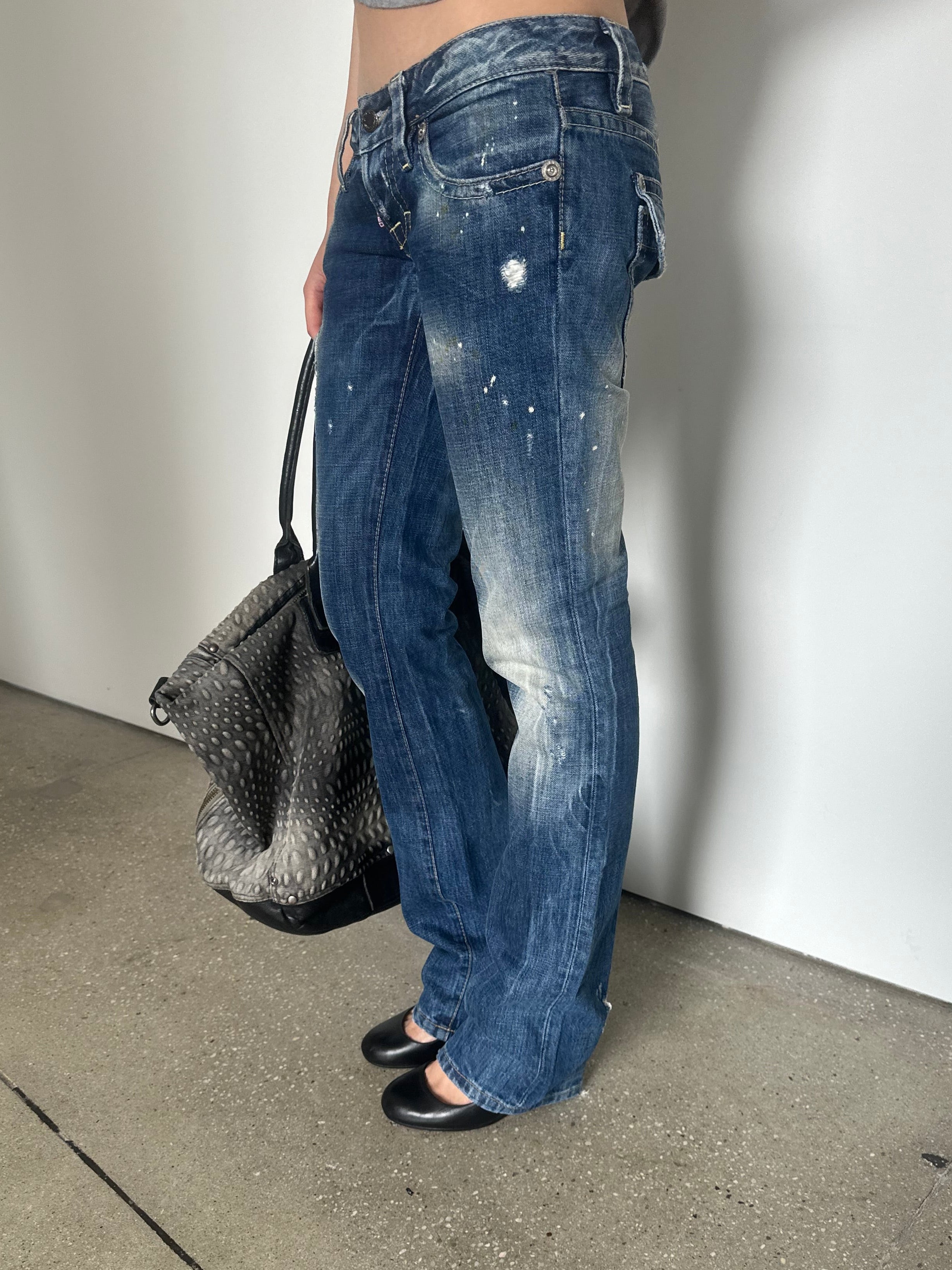 dsquared ultra low rise denim