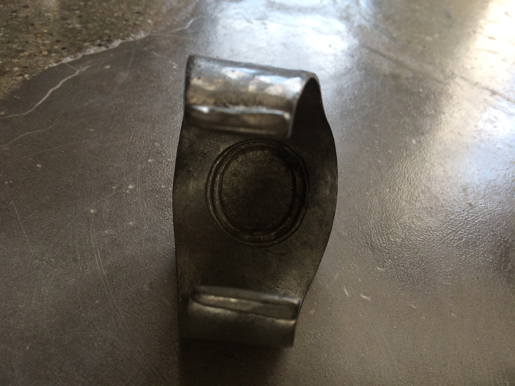 vintage sterling silver plated cuff with blue stone