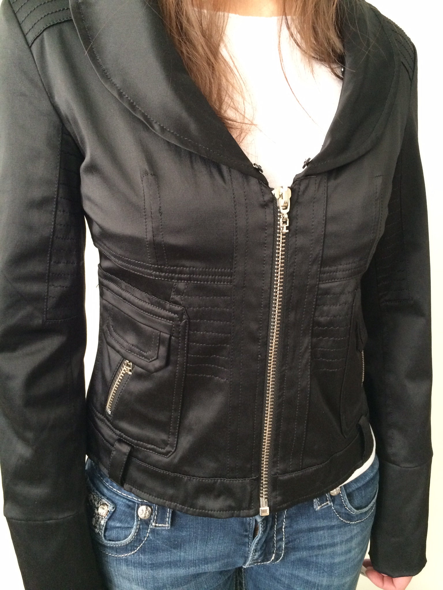 angel devil satin jacket