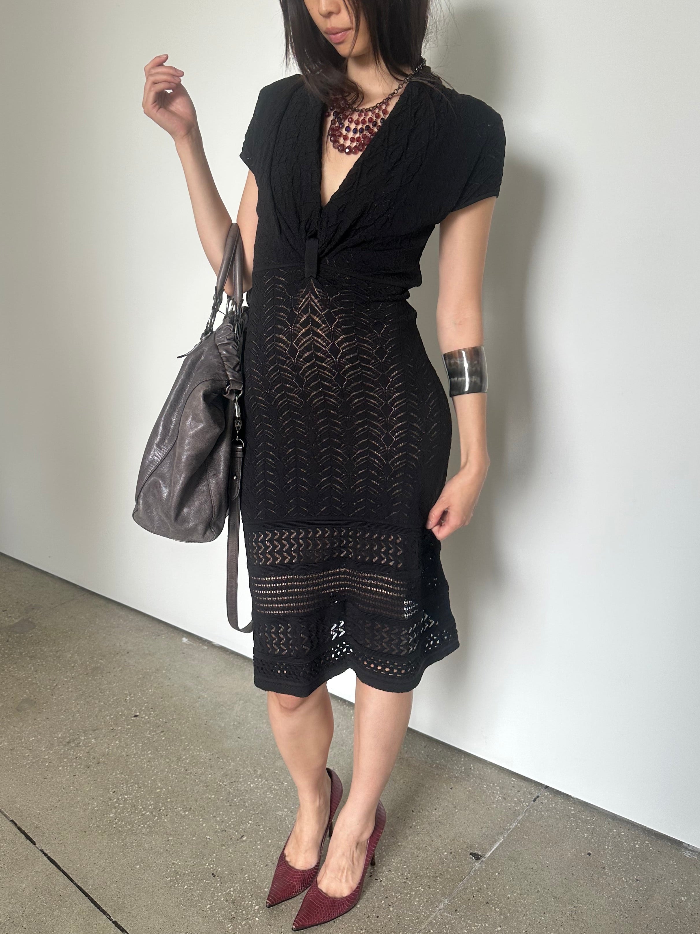 catherine malandrino knit stretch dress