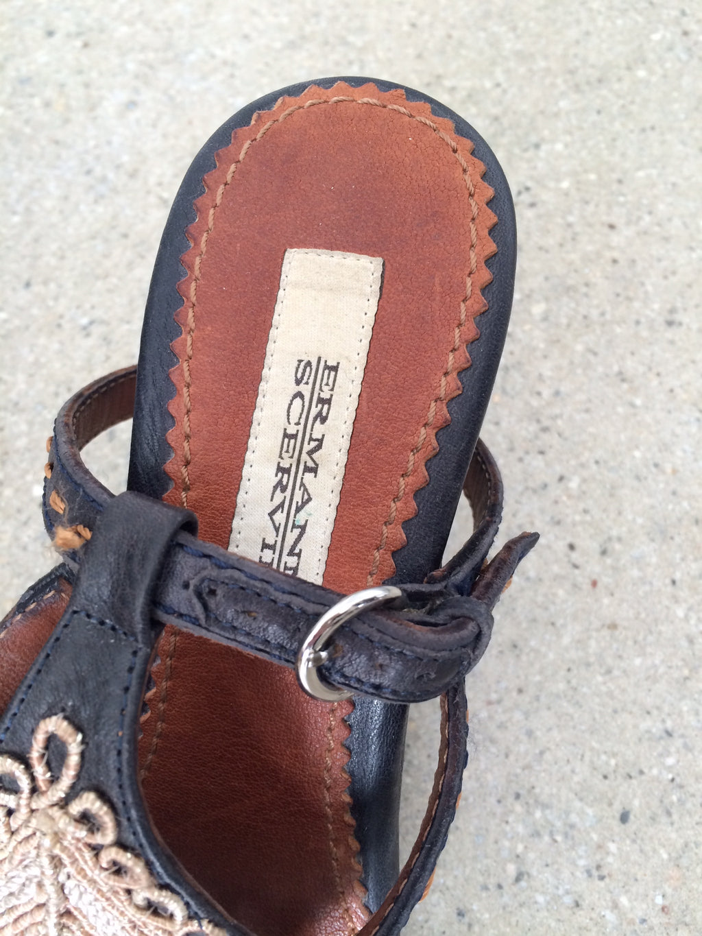 vintage ermanno scervino heeled sandals size shoes 37