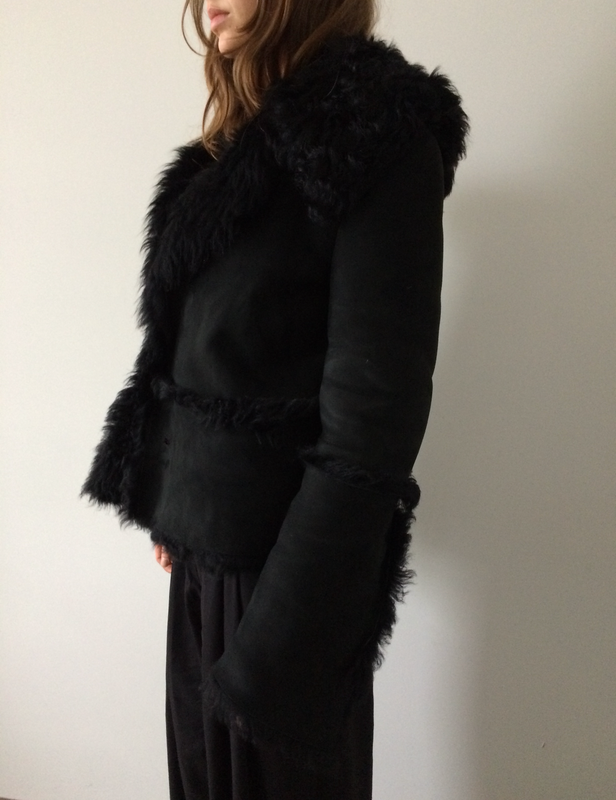 gucci by tom ford shearling coat size 38