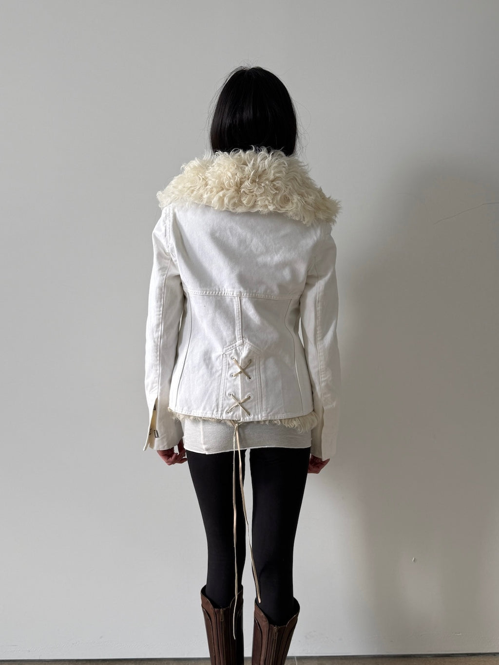 vintage gucci by tom ford 2-in-1 vest and denim jacket