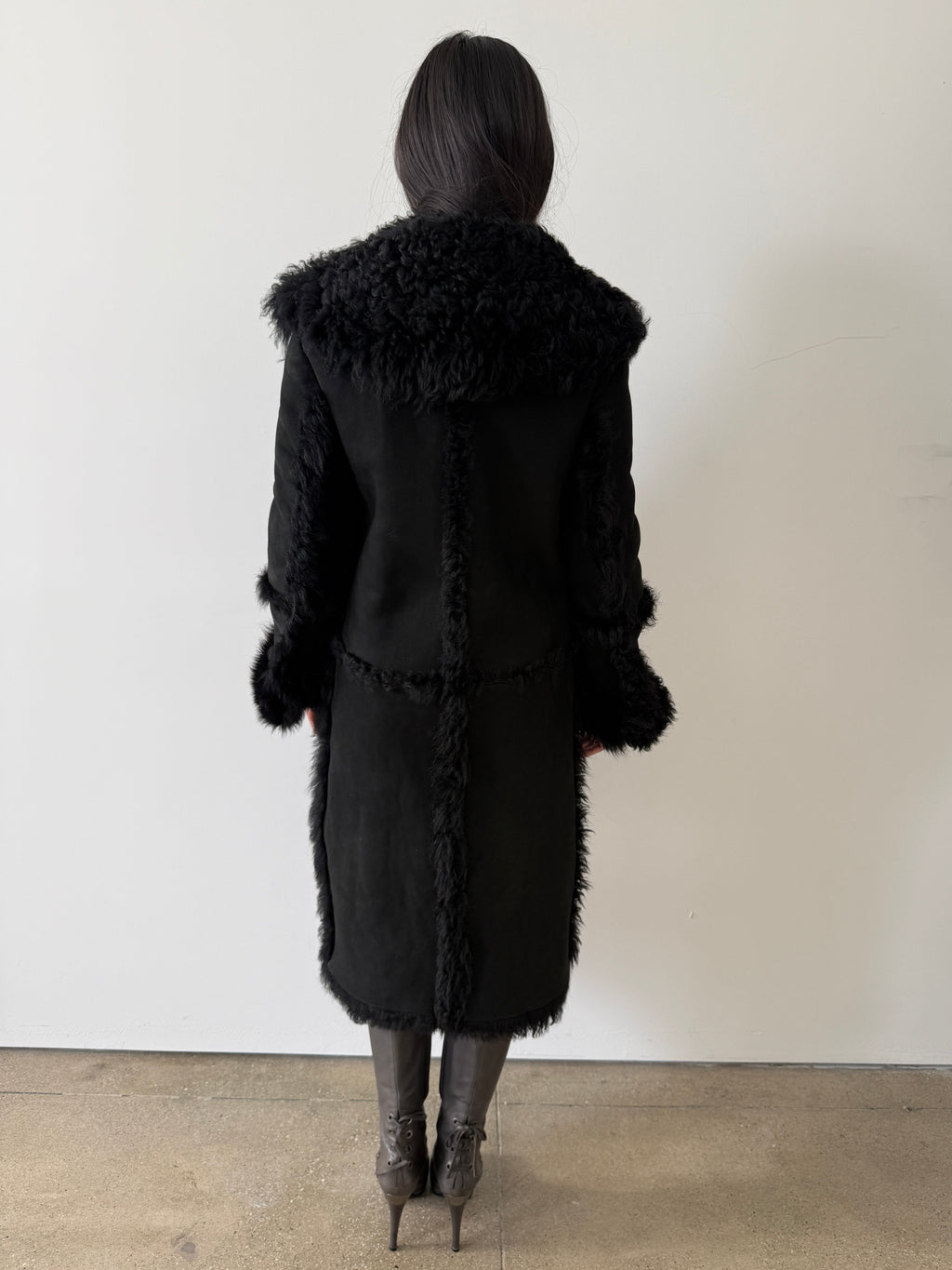 vintage gucci by tom ford era shearling coat