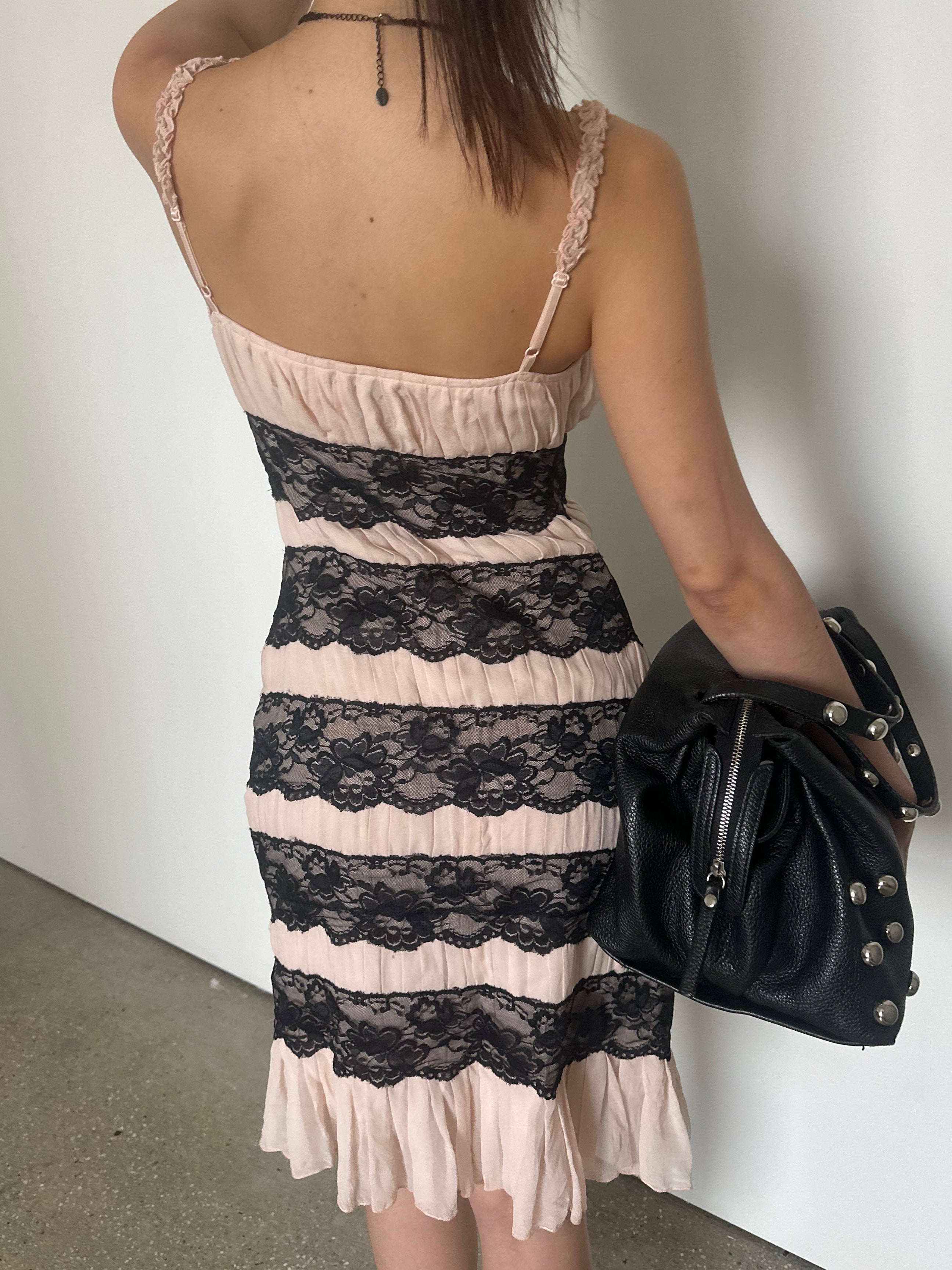 vintage silk and lace dress