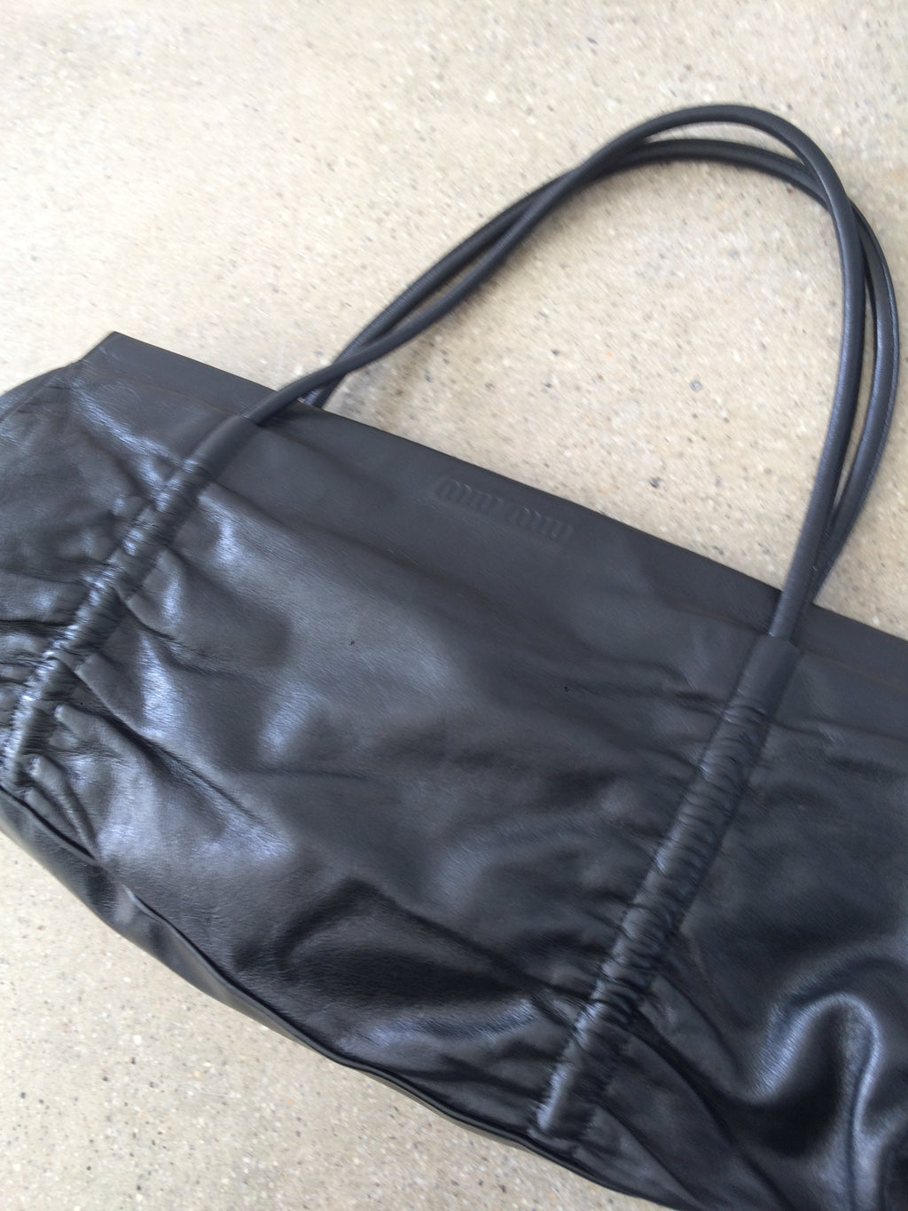 vintage miu miu ruched bag
