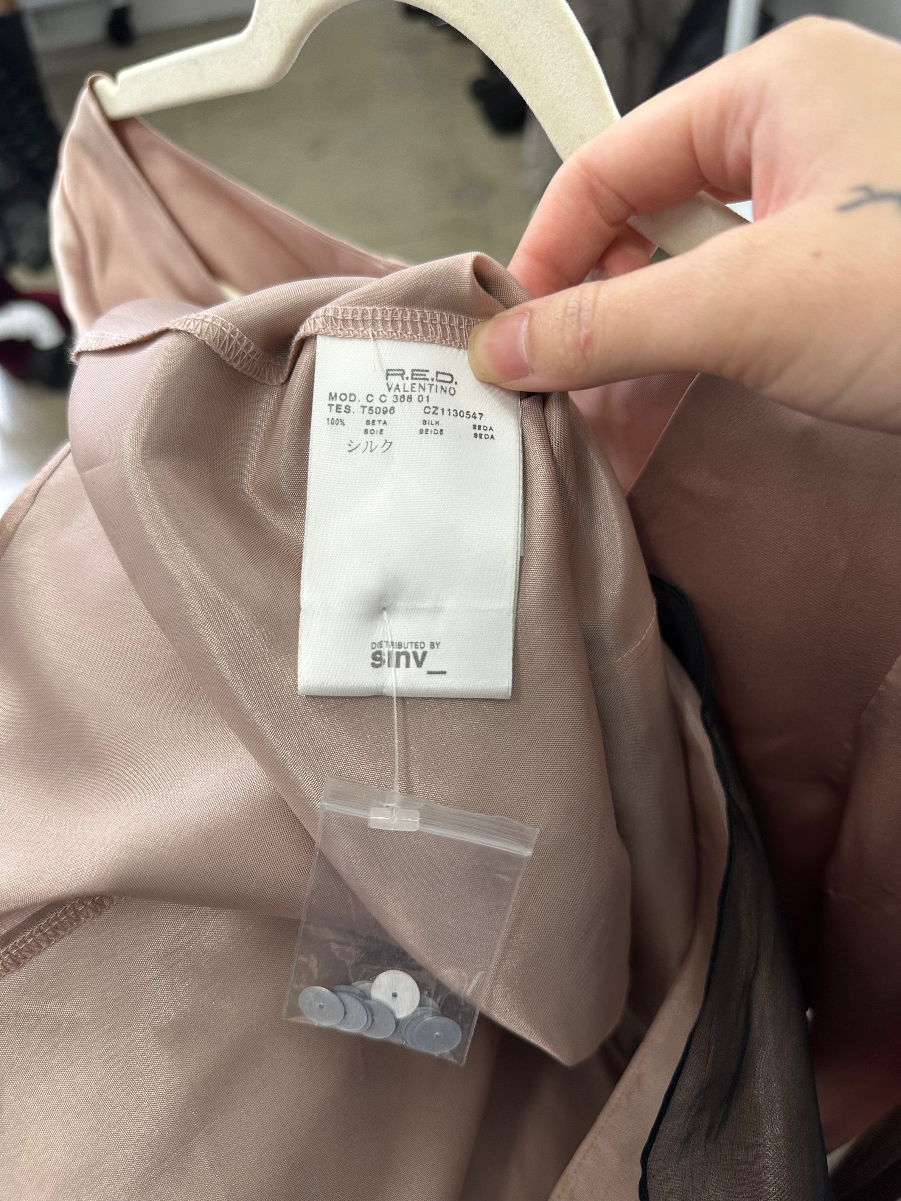 vintage valentino silk 3/4 sleeve top