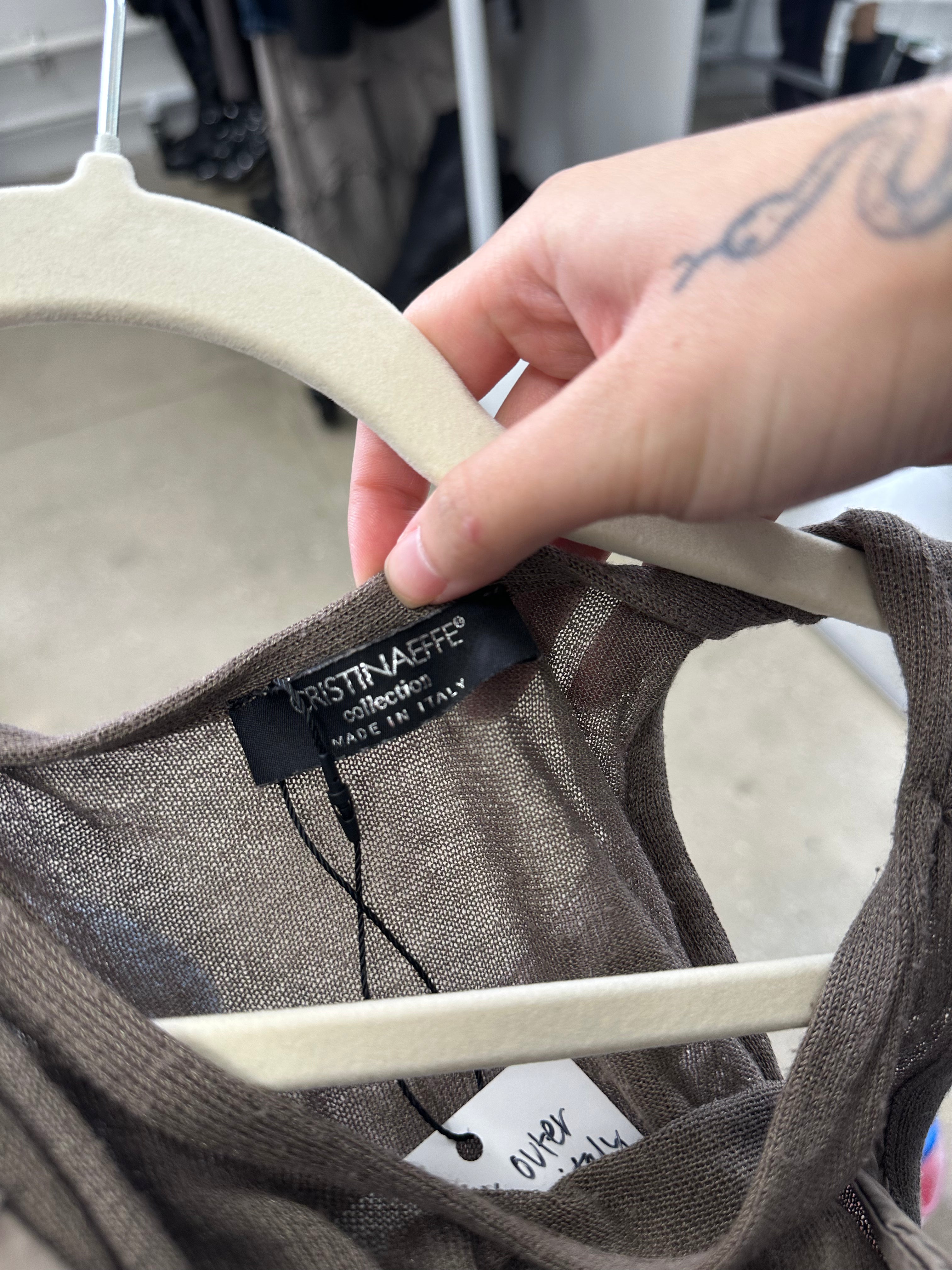 cristinaeffe silk slouchy tank top made in italy