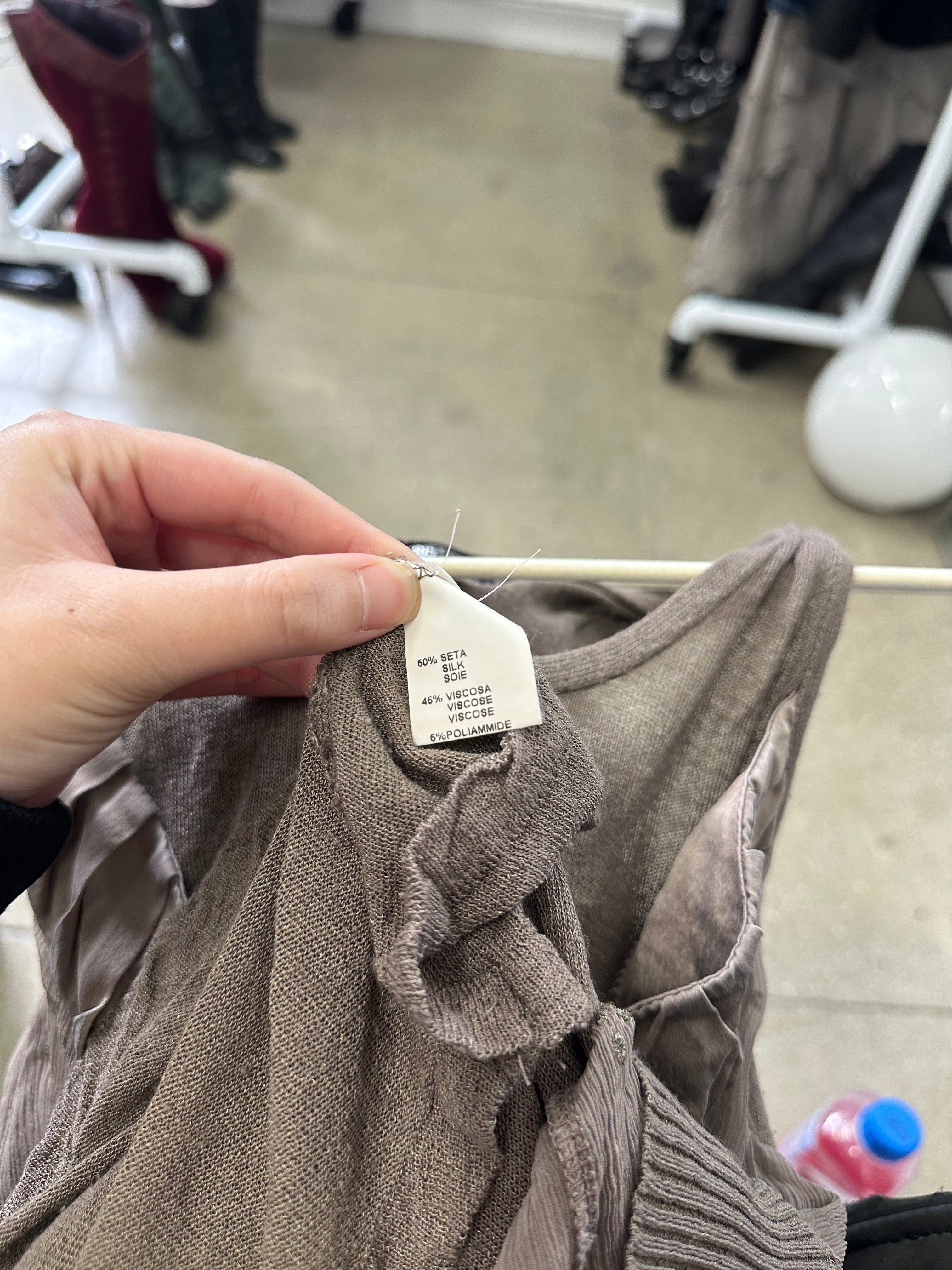 cristinaeffe silk slouchy tank top made in italy