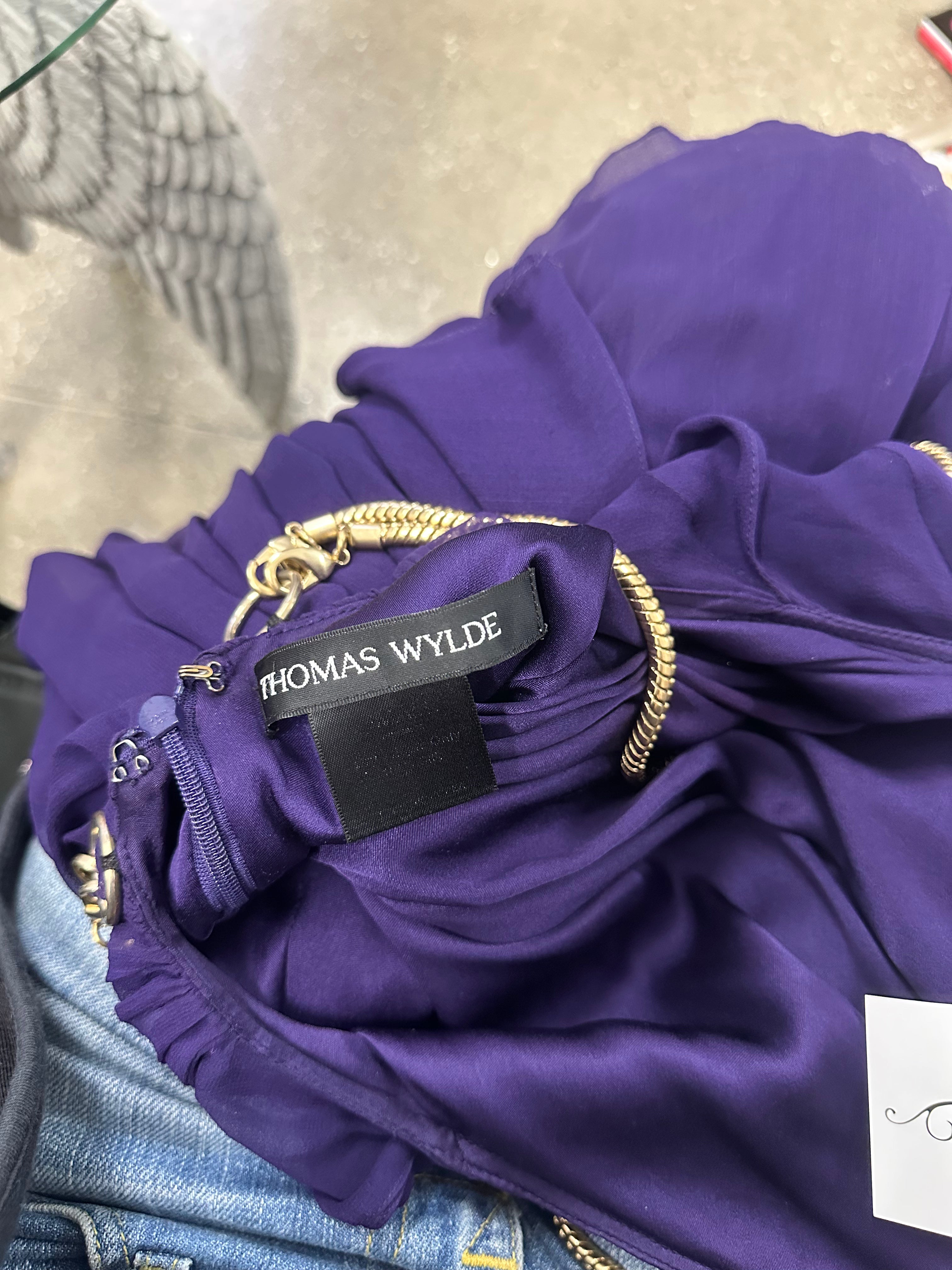 thomas wylde silk mini dress