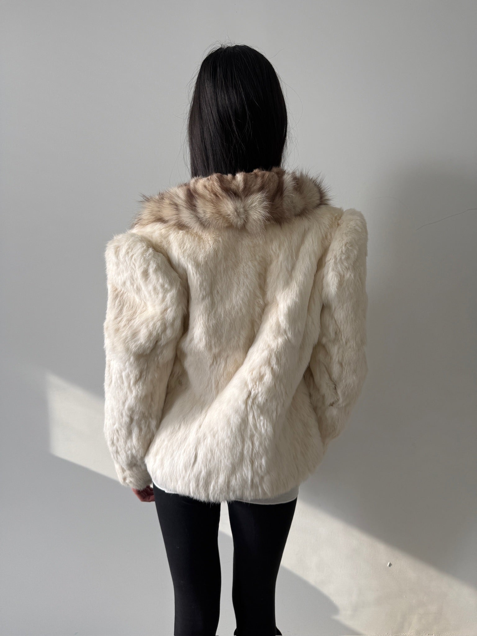 rabbit fur coat