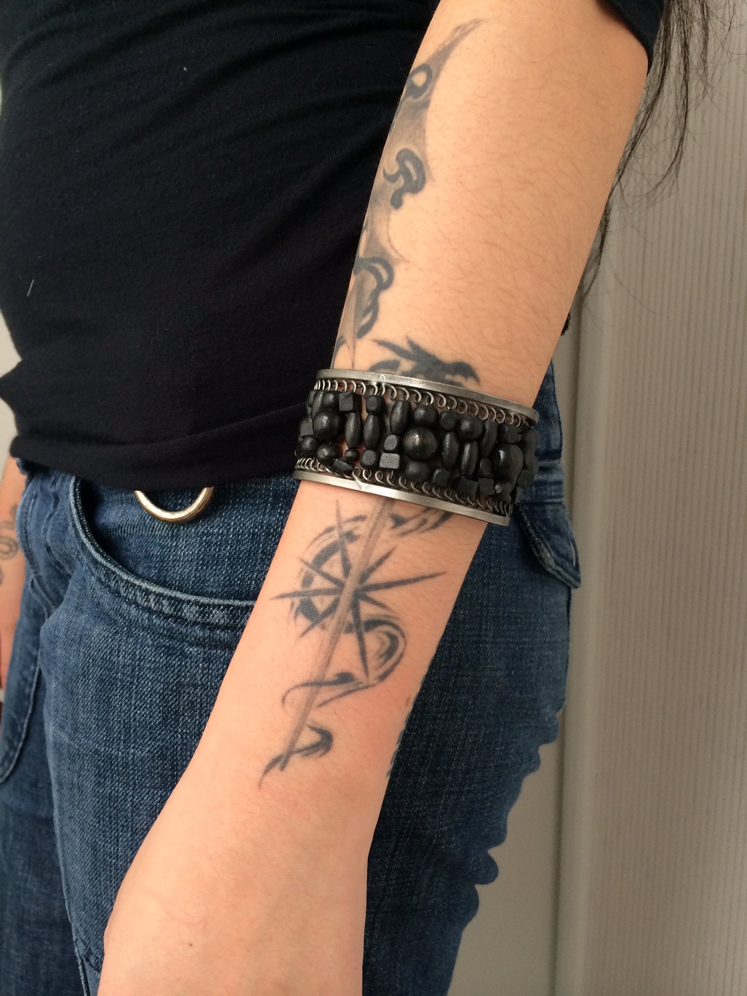 handmade beaded cuff