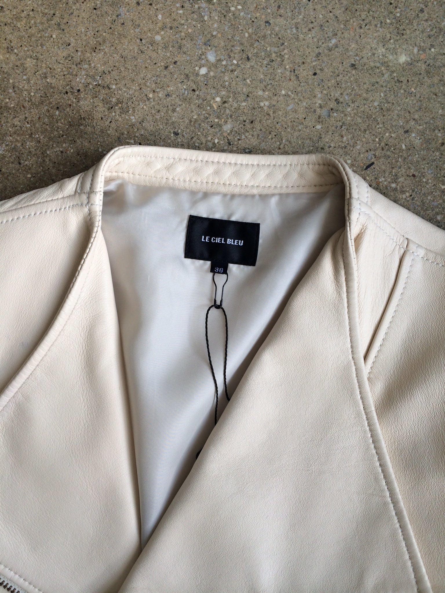 le ciel bleu leather jacket