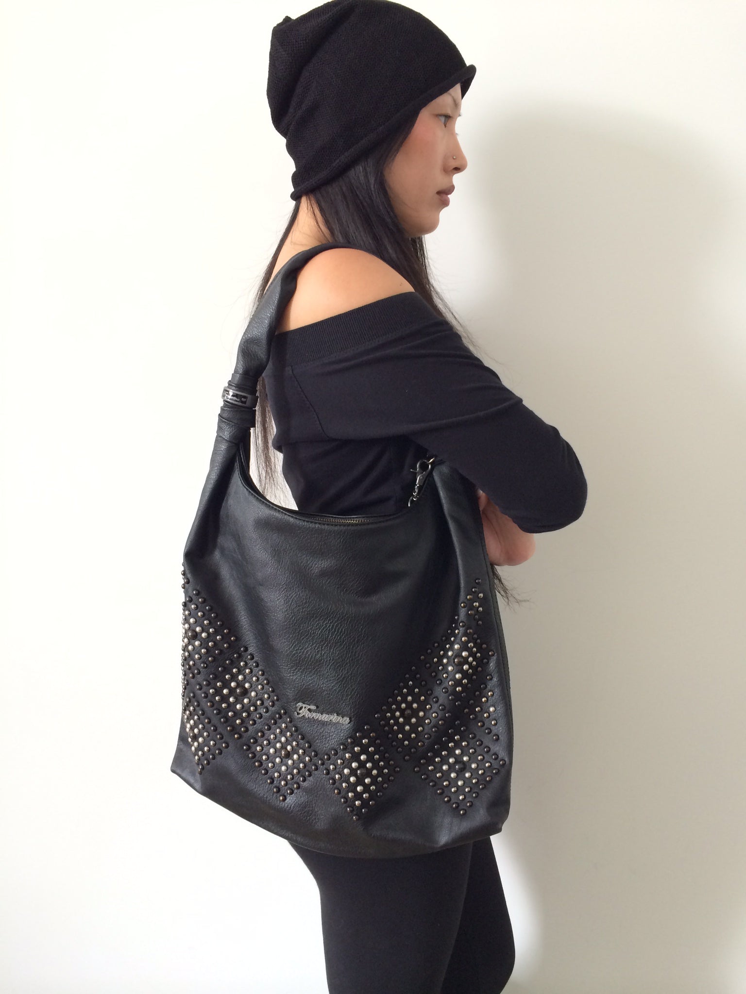 fornarina studded bag