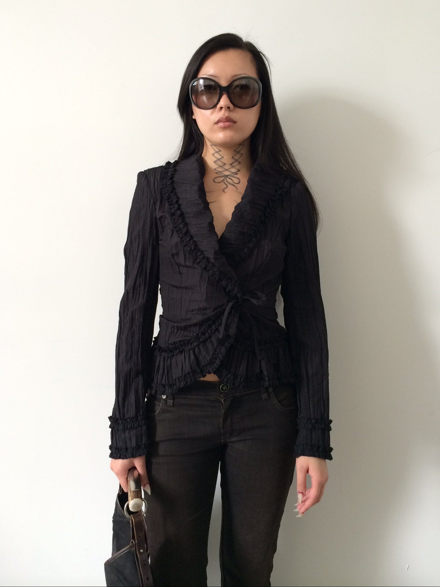 pourquoi pas pleated wrap top