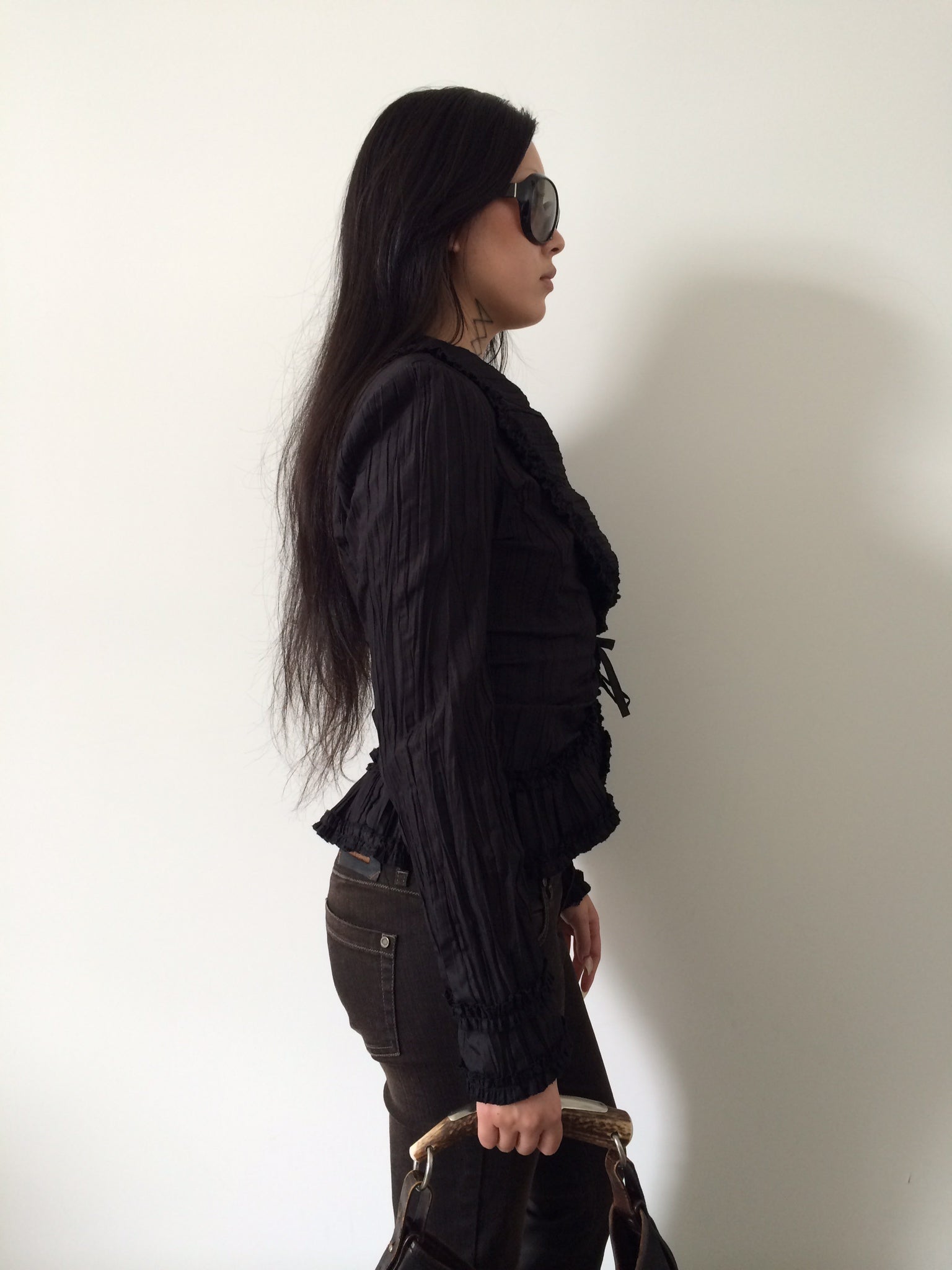 pourquoi pas pleated wrap top