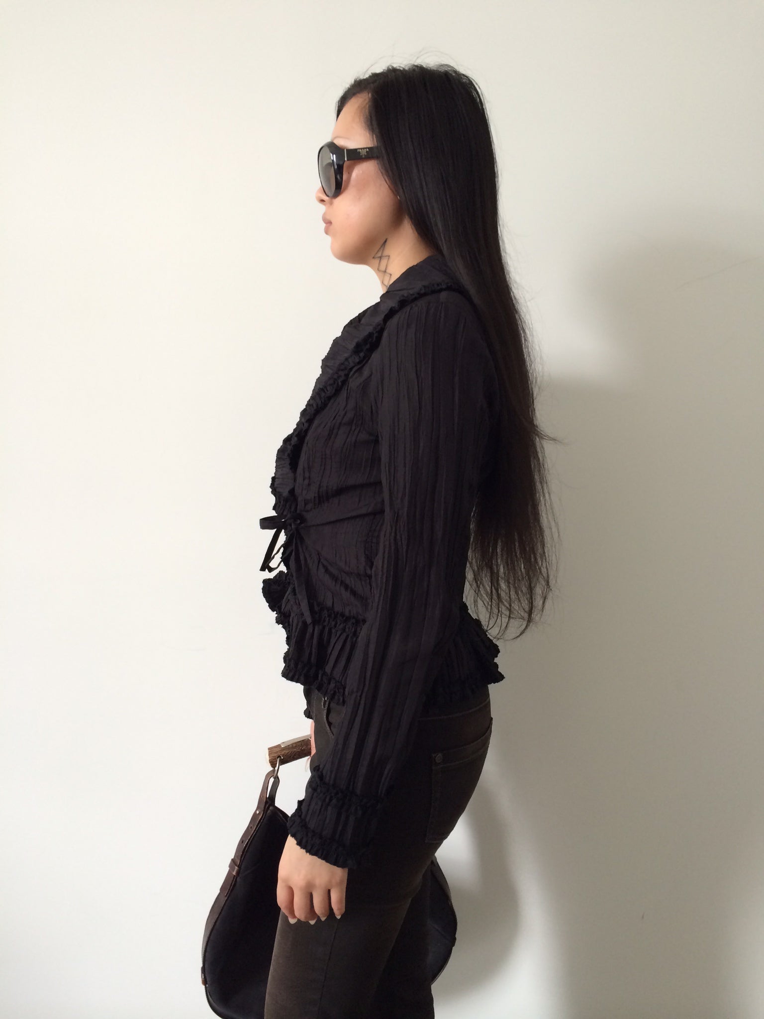 pourquoi pas pleated wrap top