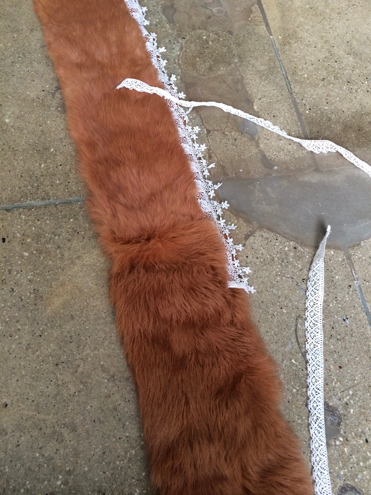 rabbit fur collar