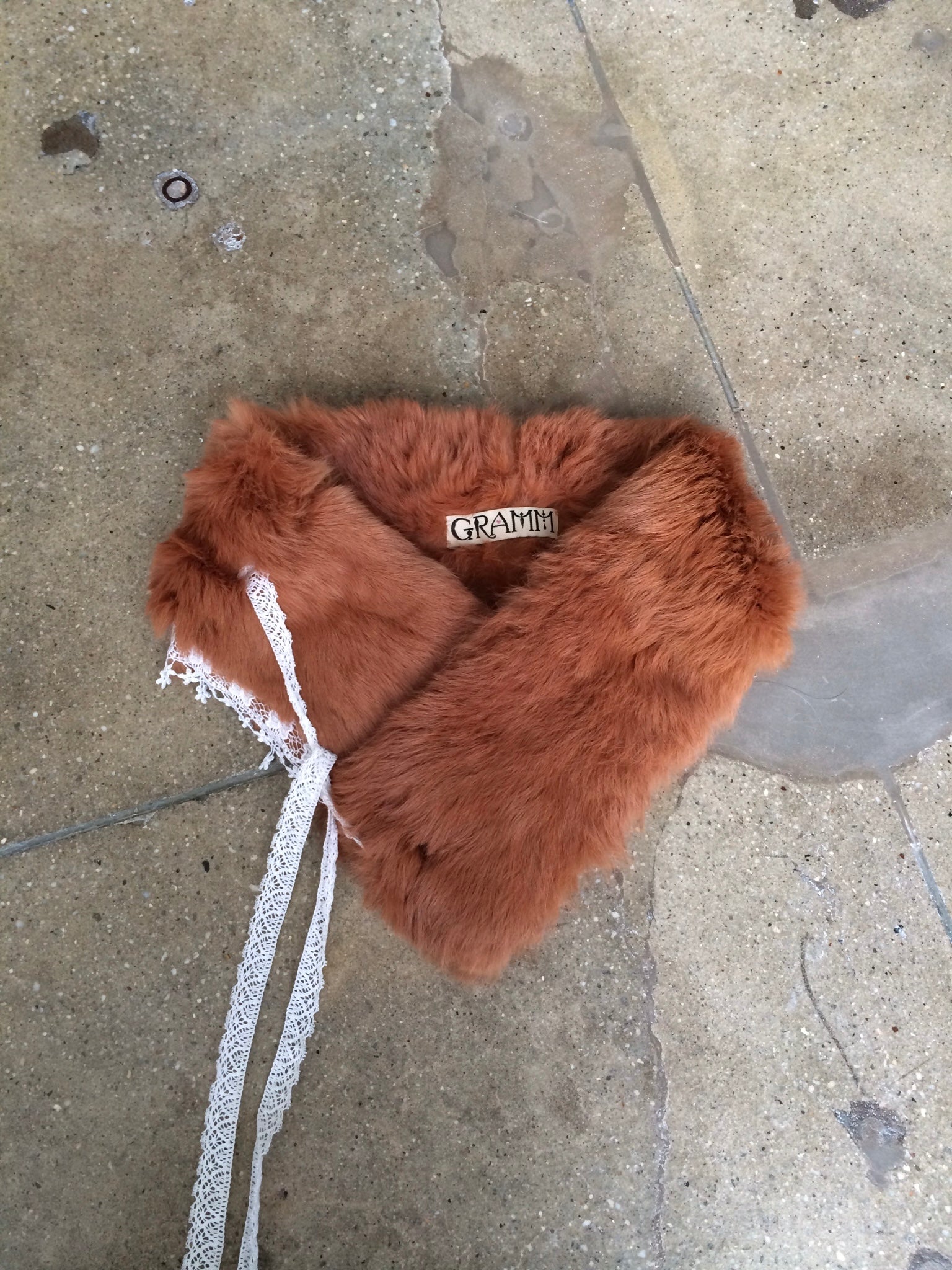 rabbit fur collar
