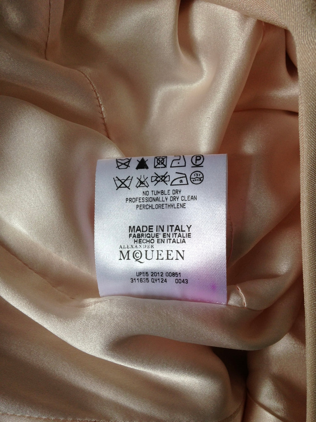 alexander mcqueen 2011 silk dress