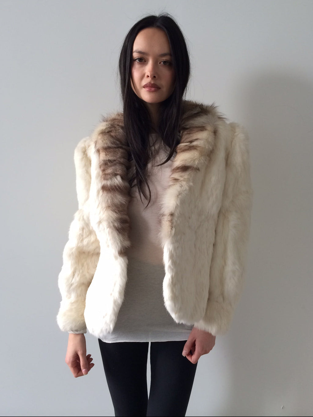 rabbit fur coat