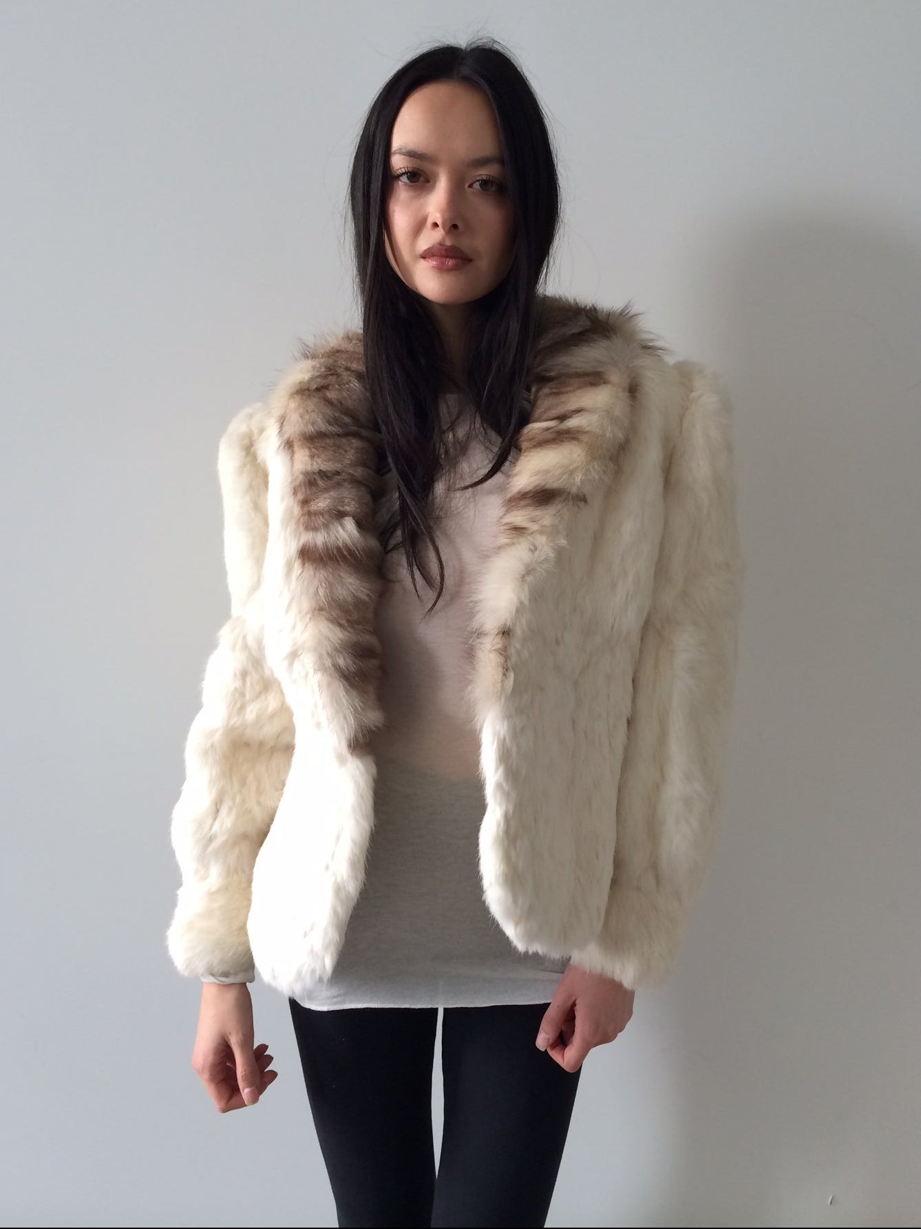 rabbit fur coat