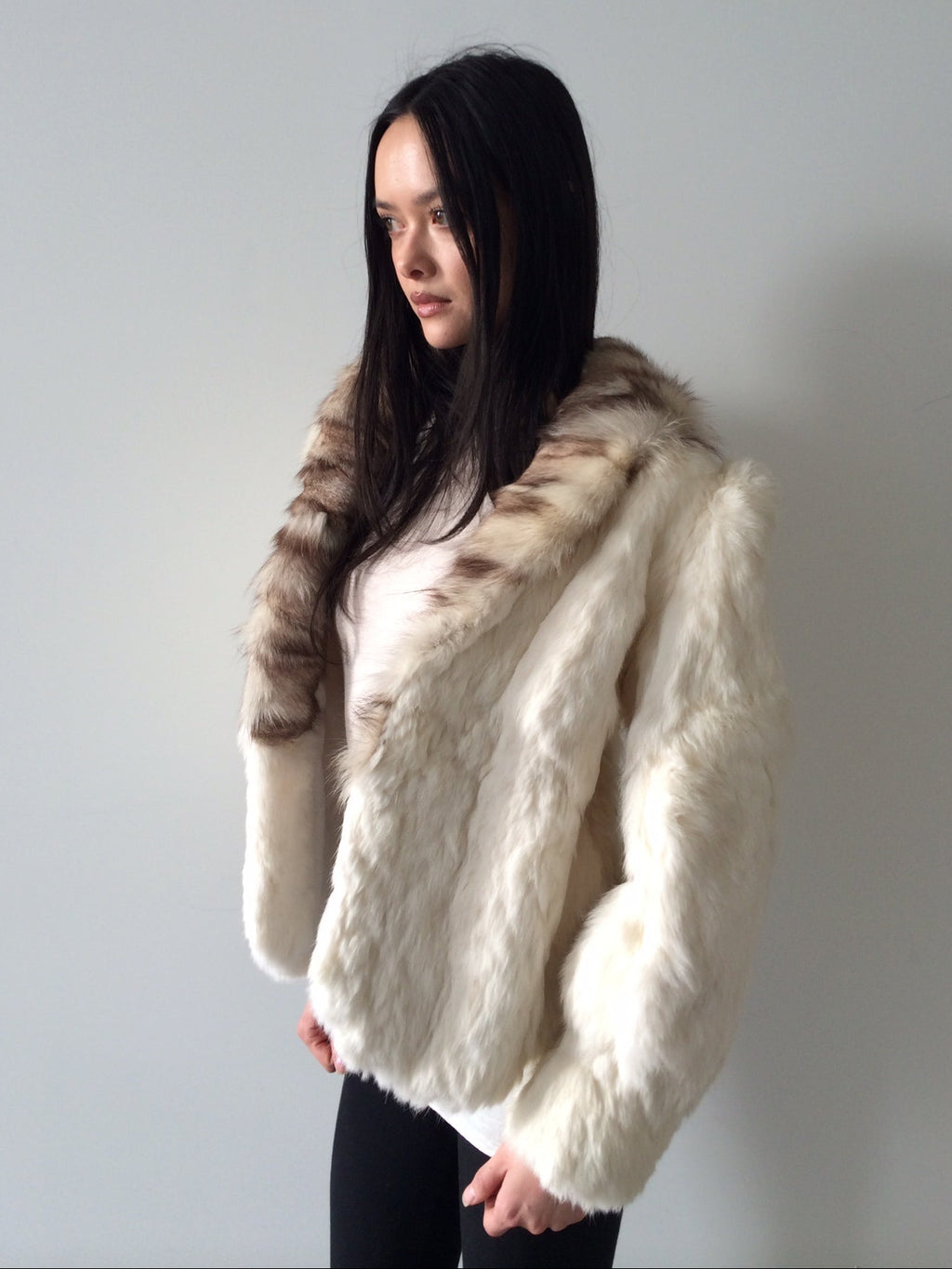 rabbit fur coat