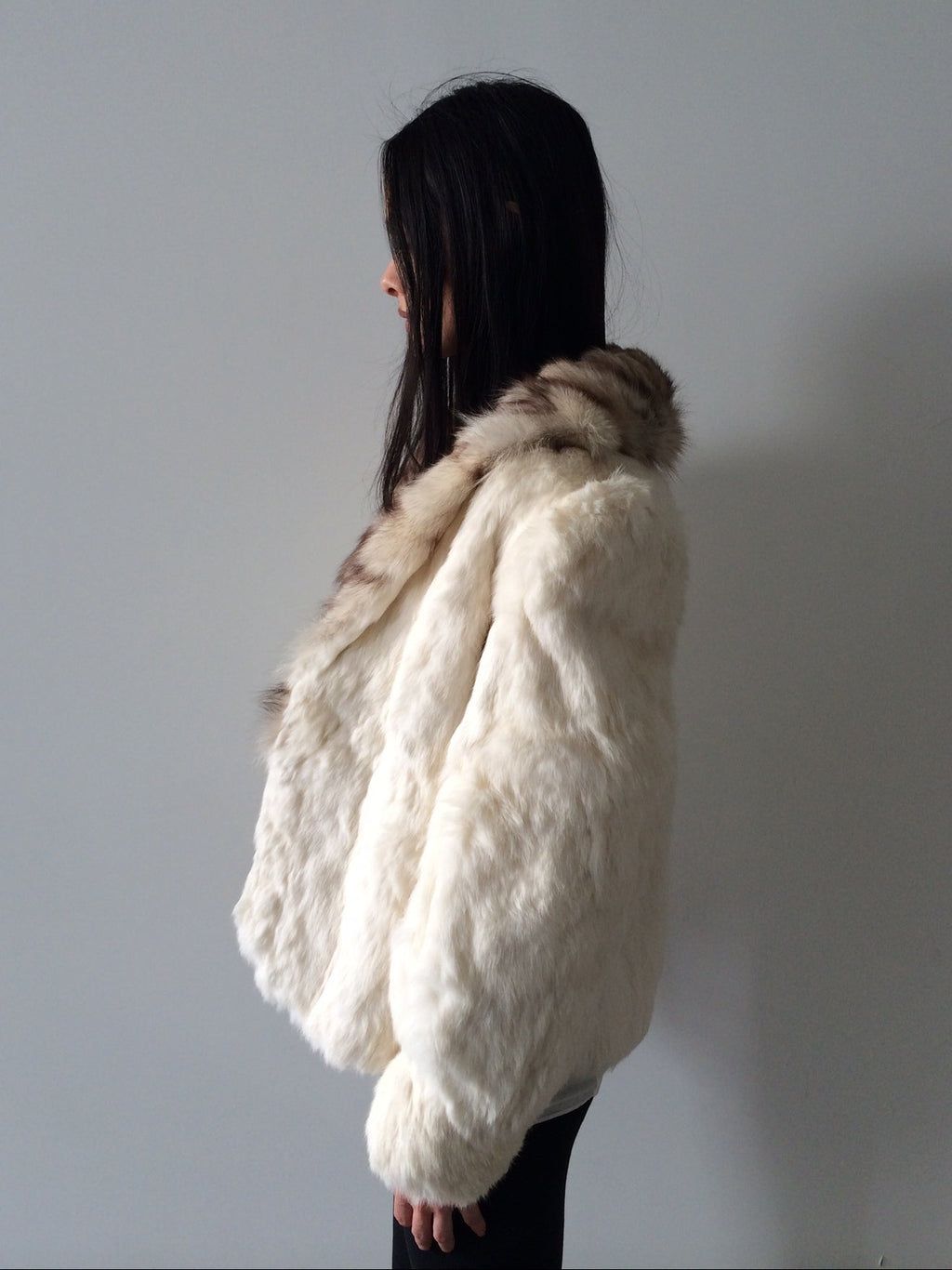 rabbit fur coat