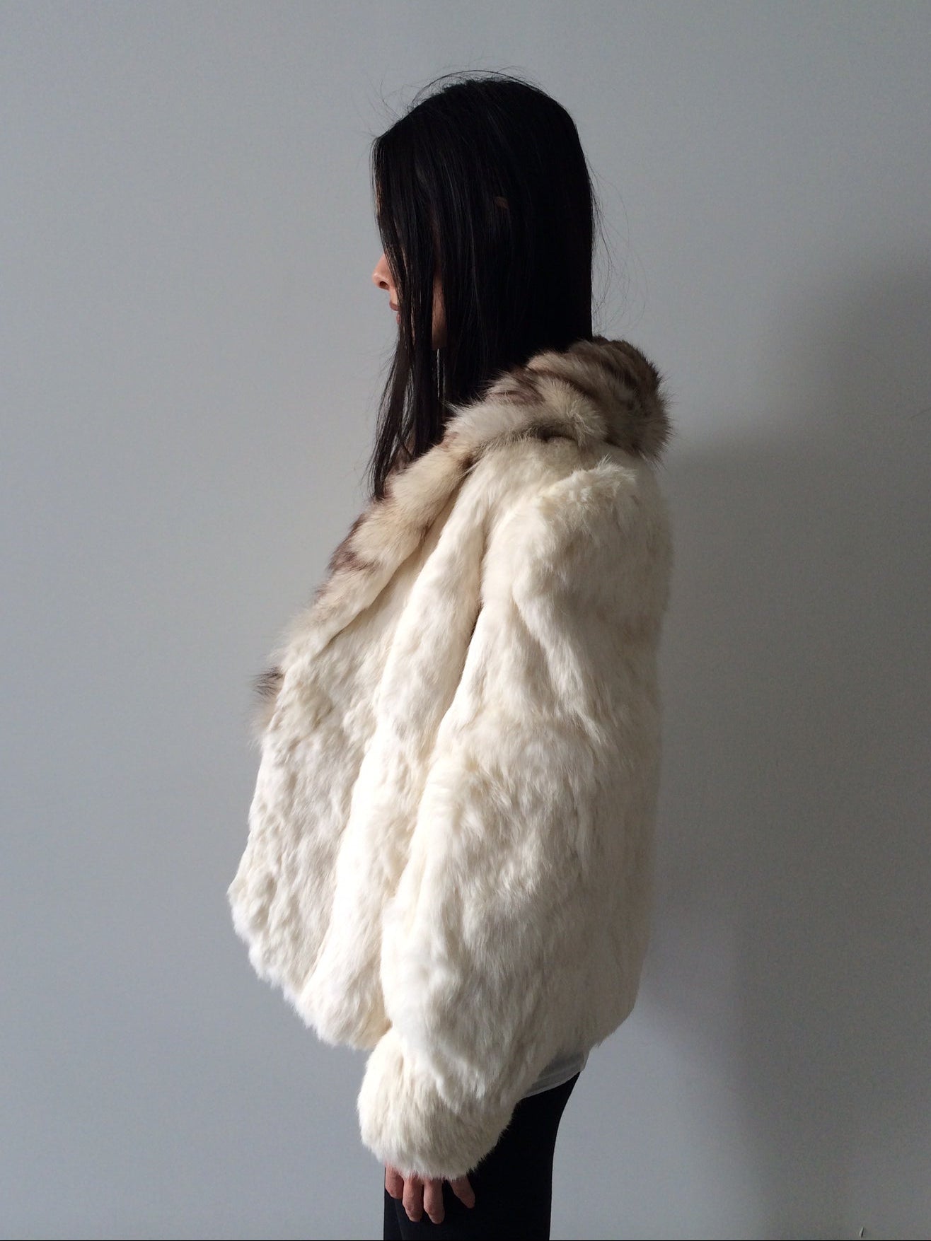 rabbit fur coat