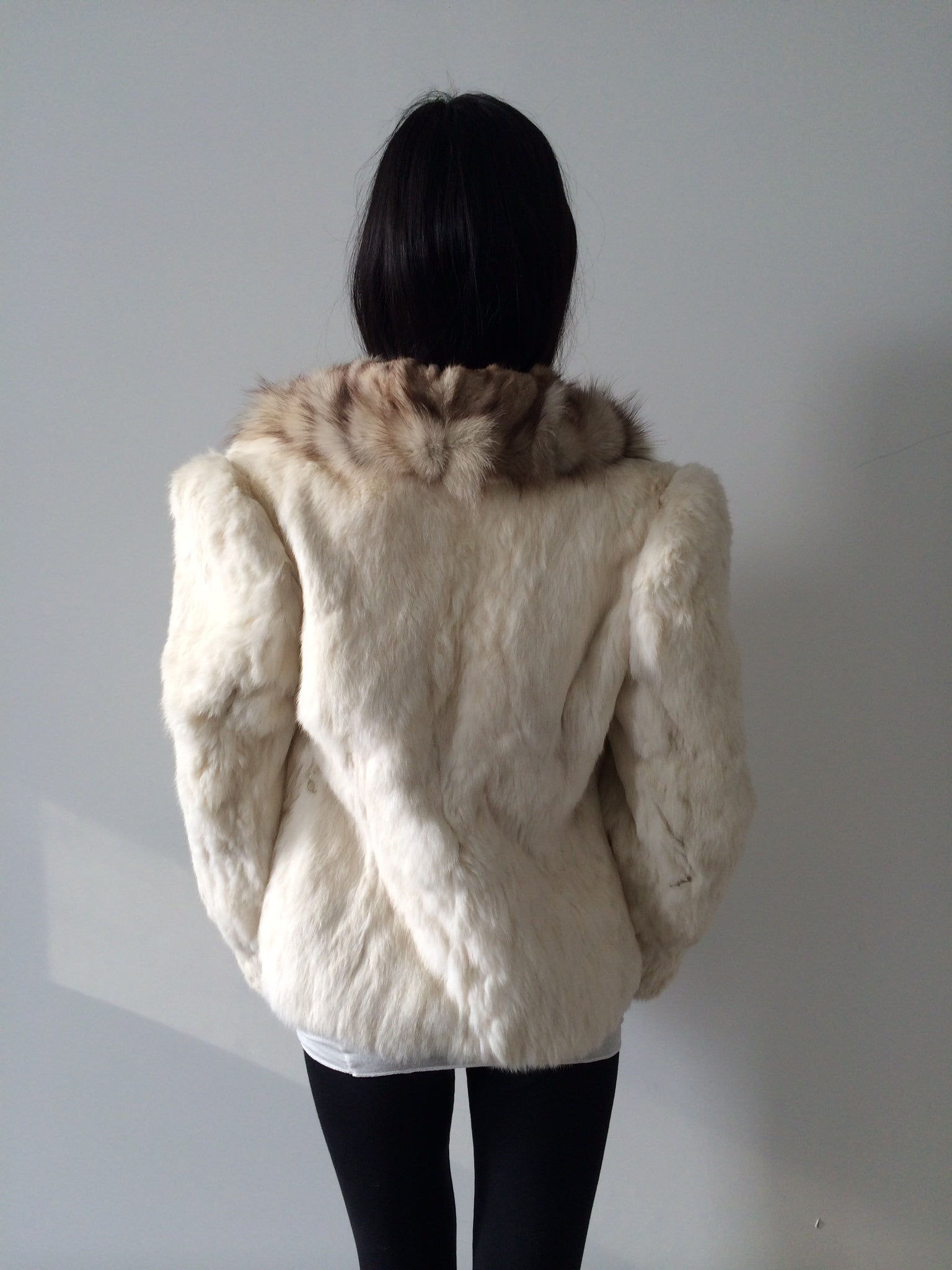 rabbit fur coat