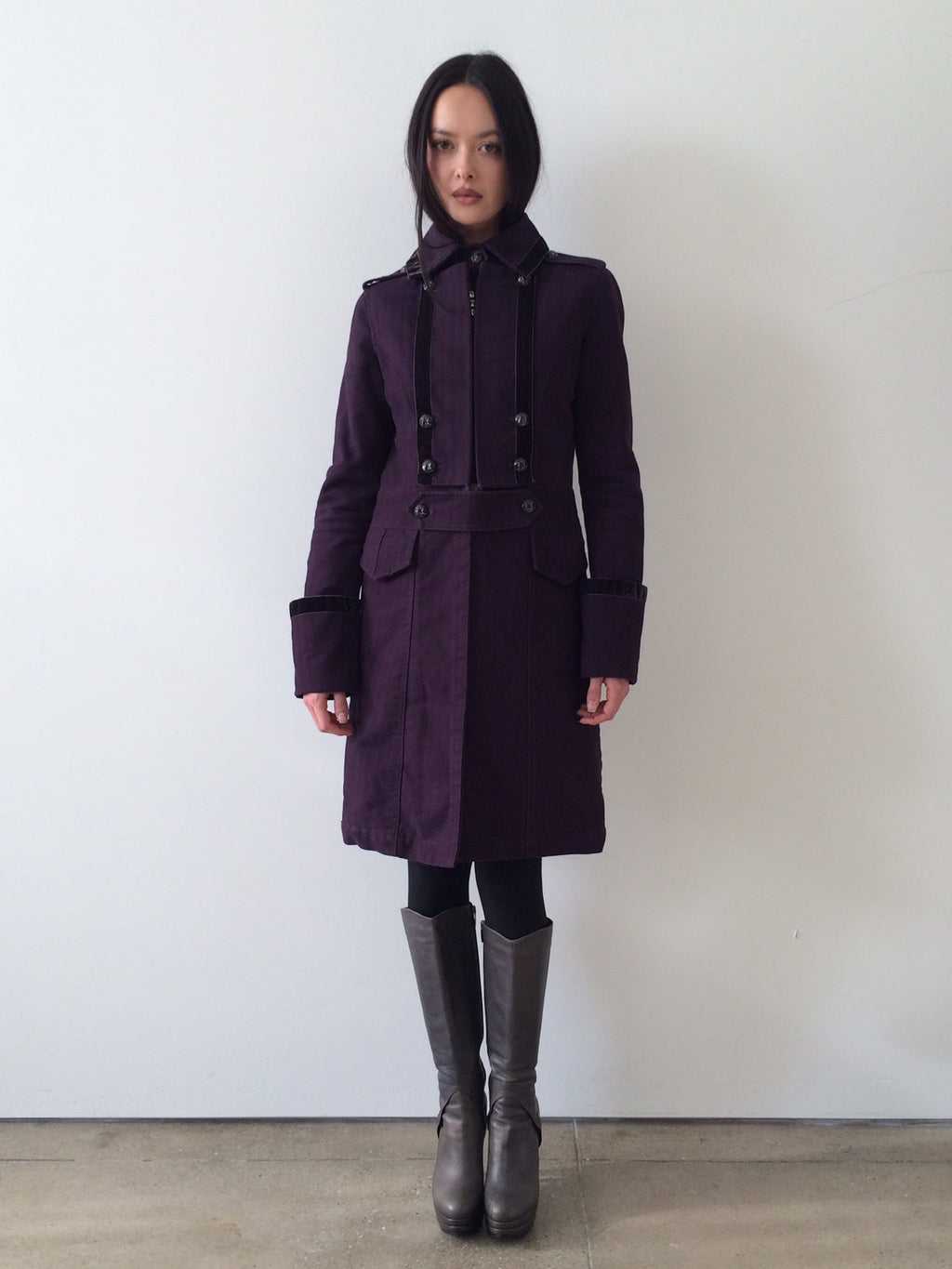 mid length military/band style coat