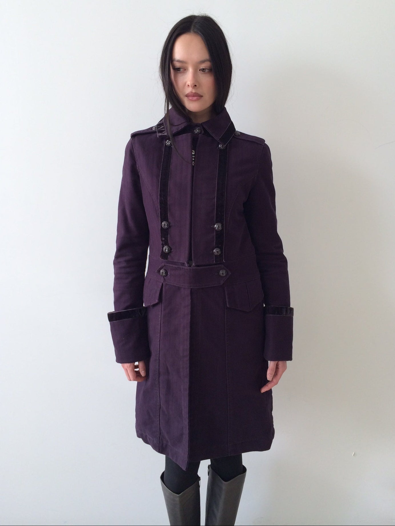 mid length military/band style coat