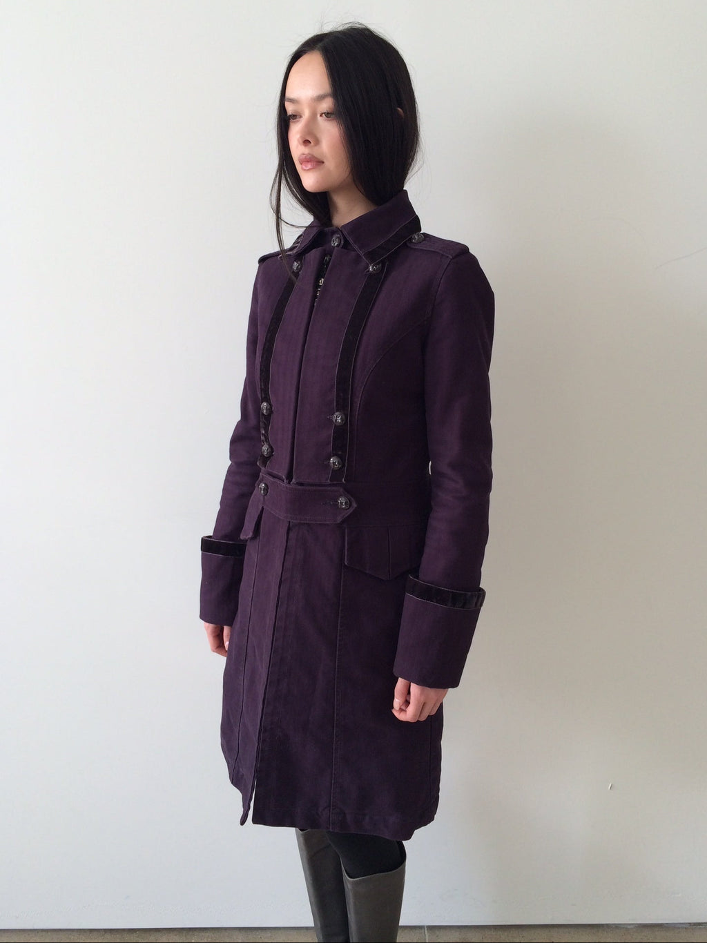 mid length military/band style coat