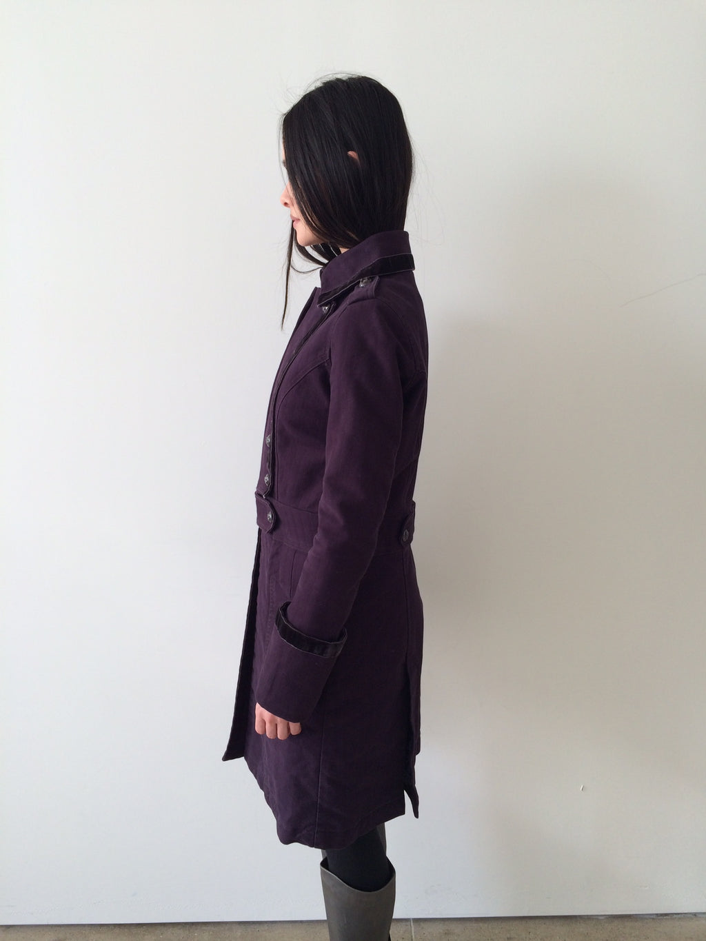 mid length military/band style coat