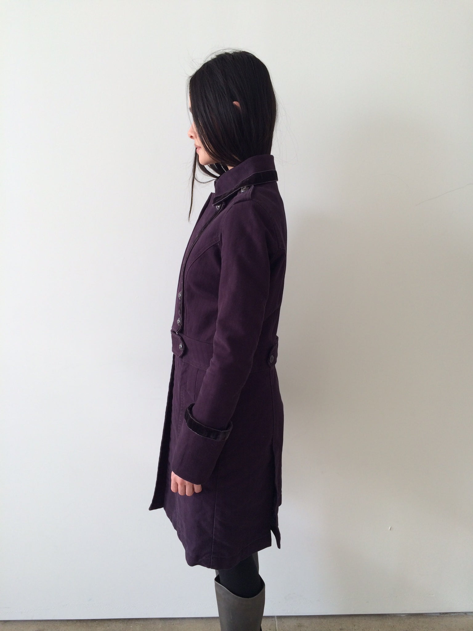 mid length military/band style coat