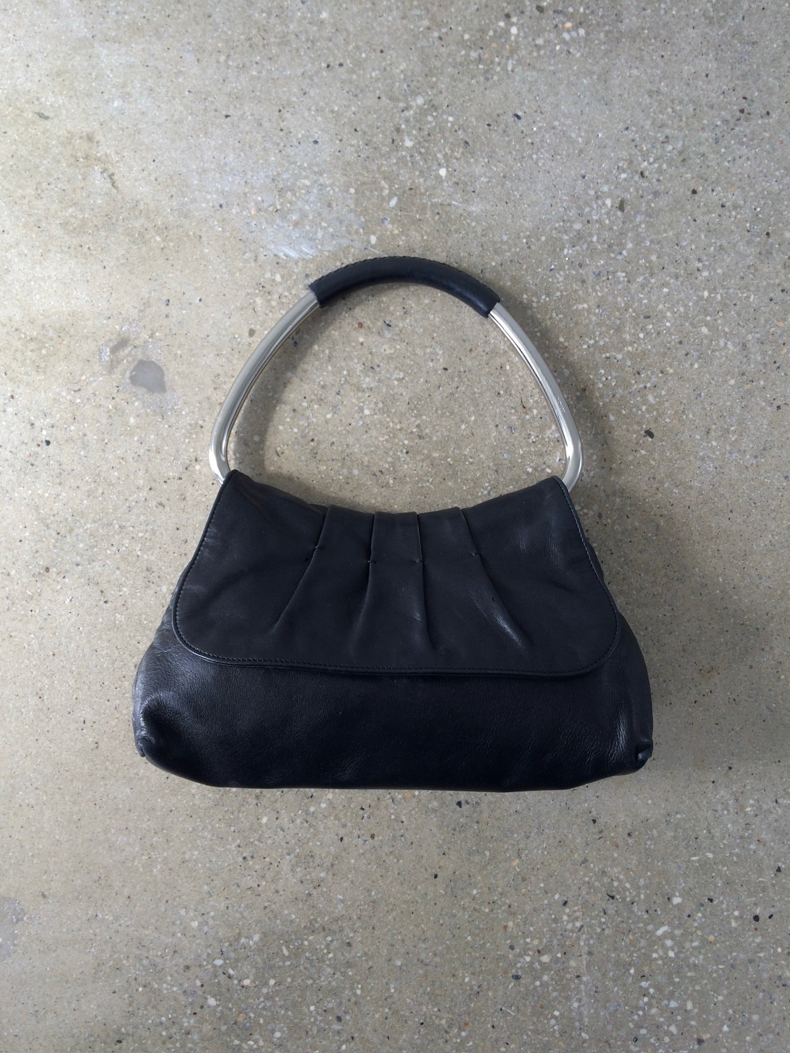 vintage prada ring handle bag