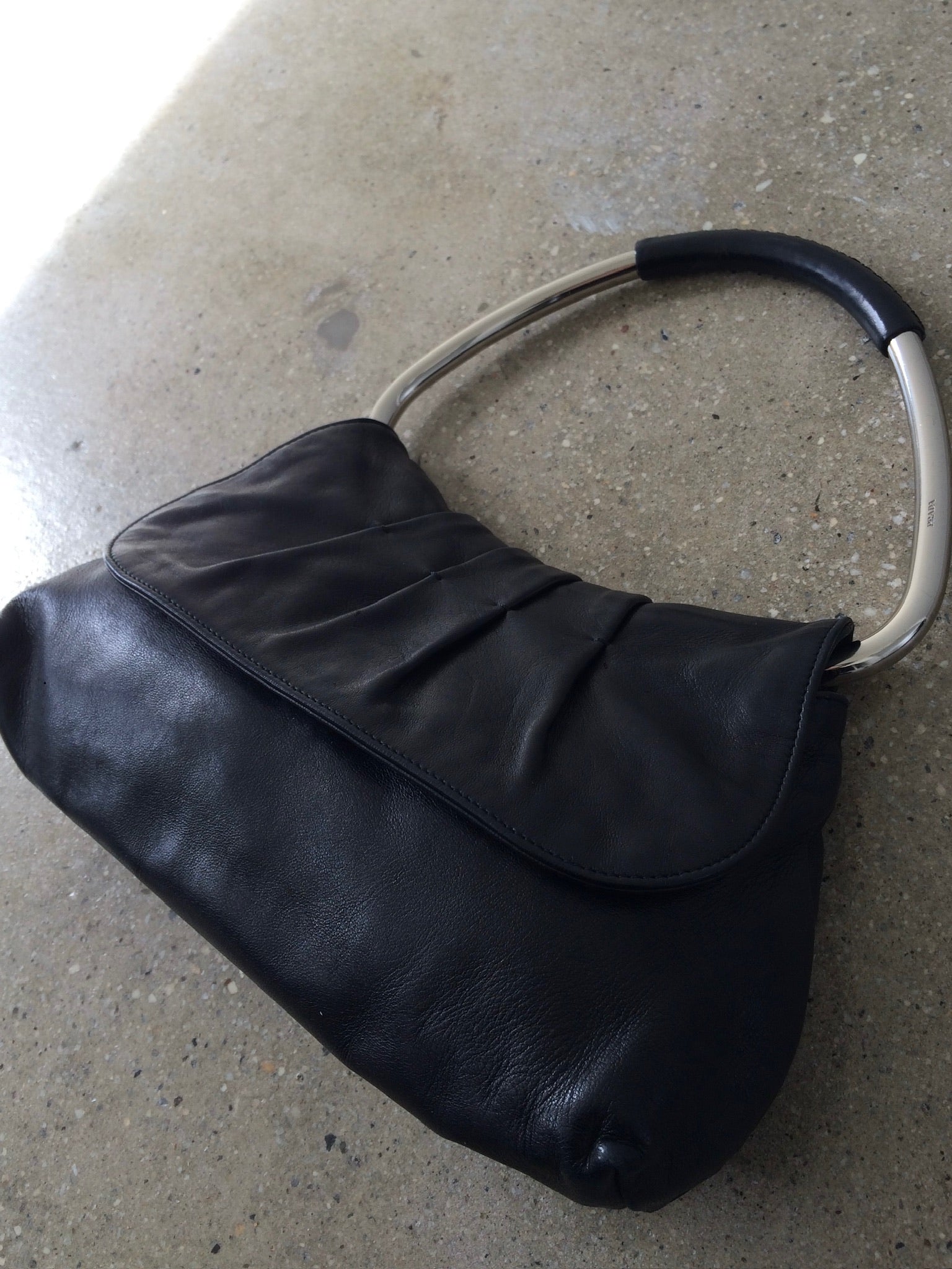 vintage prada ring handle bag