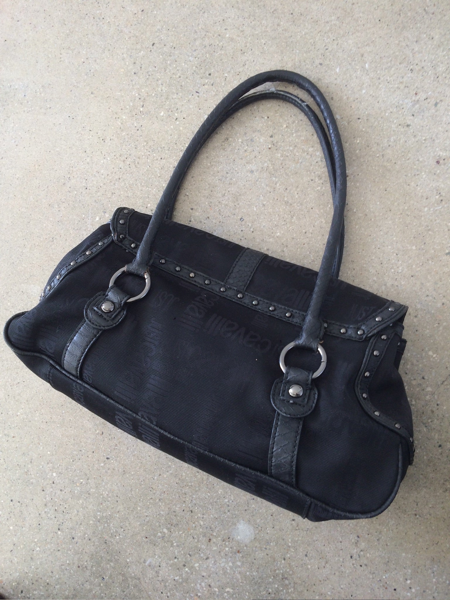 just cavalli black charm purse