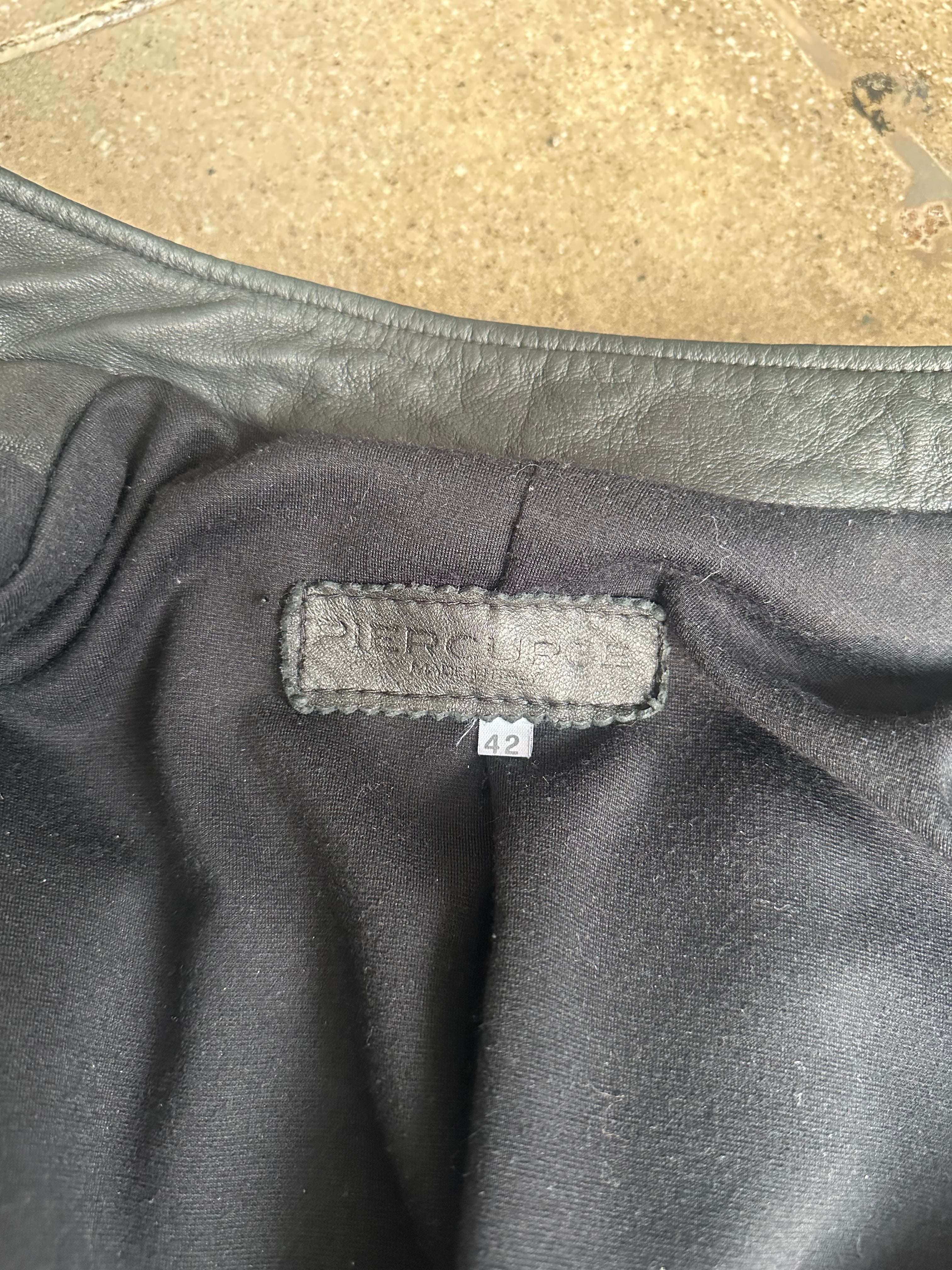 leather and rabbit fur jacket