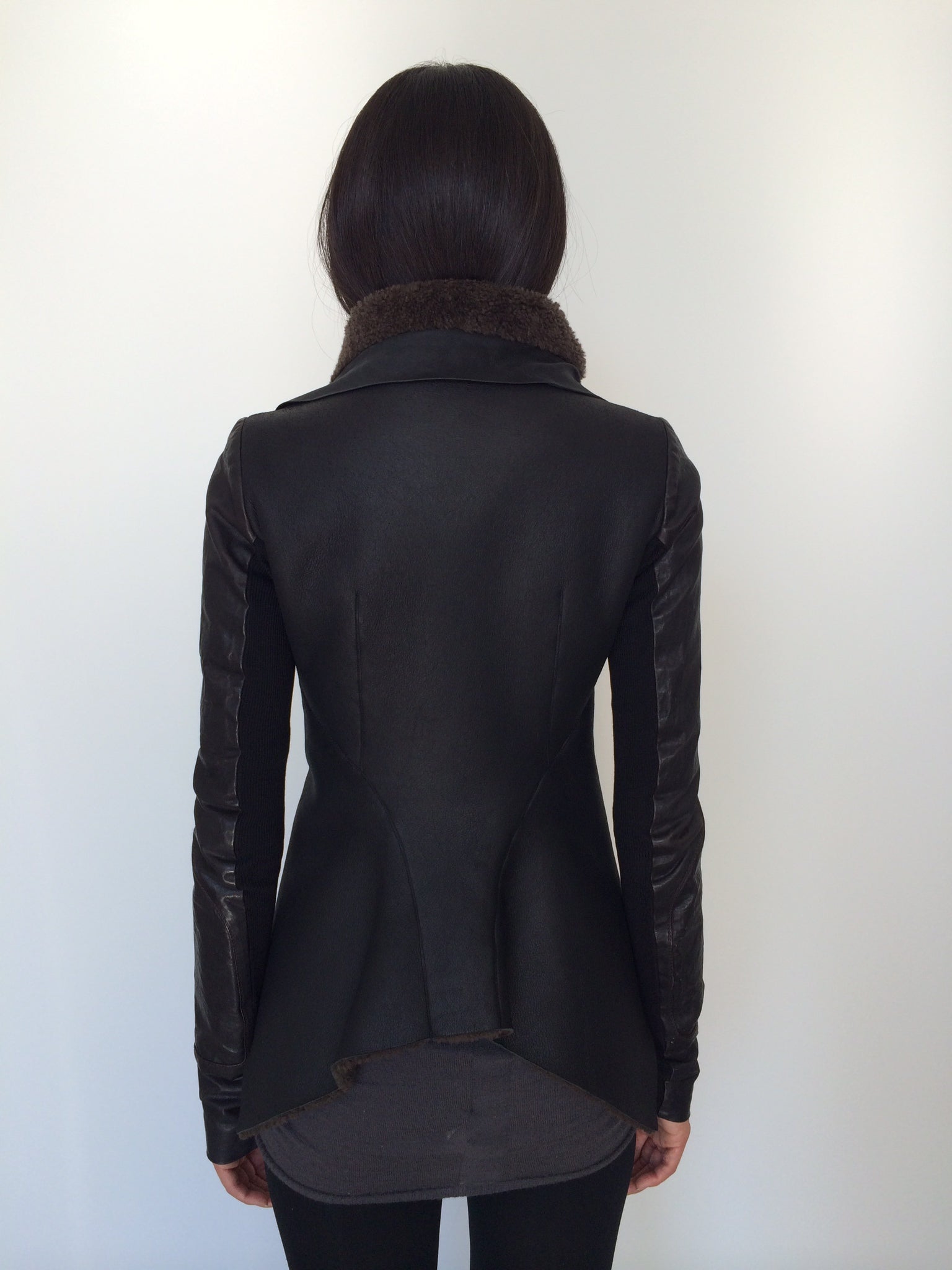 rick owens shearling jacket xs