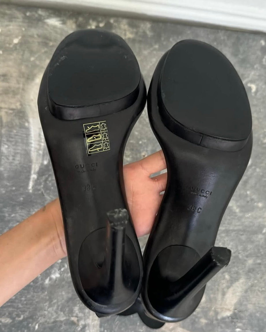 vintage gucci by tom ford s/s 2002 heart heels size 38